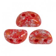 Les perles par Puca® Kos beads Opaque coral red tweedy 93200/45703